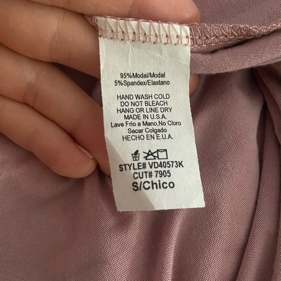 PinkBlush Maternity Mauve Sleeveless Hi-Low Ruffle Trim Maxi Dress Size Small - Picture 7 of 7